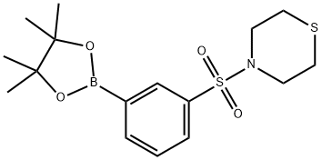 3-(硫代吗啉代磺酰基)苯基硼酸频哪醇酯, 864754-37-0, 结构式