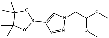 1-(2,2-ジメトキシエチル)-4-(4,4,5,5-テトラメチル-1,3,2-ジオキサボロラン-2-イル)-1H-ピラゾール 化学構造式