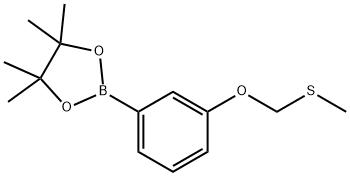 4,4,5,5-TETRAMETHYL-2-(3-METHYLSULFANYLMETHOXY-PHENYL)-[1,3,2]DIOXABOROLANE,864754-44-9,结构式