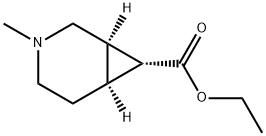 3-Methyl-3-aza-bicyclo[4.1.0]heptane-7-carboxylic acid ethyl ester 化学構造式