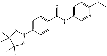 N-(6-METHOXY-PYRIDIN-3-YL)-4-(4,4,5,5-TETRAMETHYL-[1,3,2]DIOXABOROLAN-2-YL)-BENZAMIDE Structure