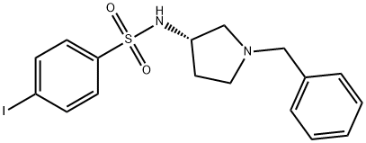 (S)-N-(1-BENZYL-PYRROLIDIN-3-YL)-4-IODO-BENZENESULFONAMIDE HYDROCHLORIDE Structure