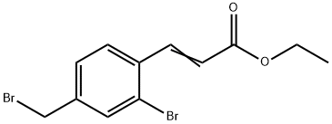 (E)-ETHYL 3-(2-BROMO-4-(BROMOMETHYL)PHENYL)ACRYLATE Struktur