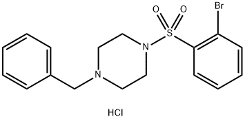 1-BENZYL-4-(2-BROMO-BENZENESULFONYL)-PIPERAZINE HYDROCHLORIDE Struktur