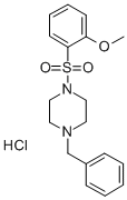 1-BENZYL-4-(2-METHOXY-BENZENESULFONYL)-PIPERAZINE HYDROCHLORIDE Struktur
