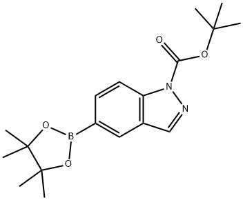 TERT-BUTYL 5-(4,4,5,5-TETRAMETHYL-1,3,2-DIOXABOROLAN-2-YL)-1H-INDAZOLE-1-CARBOXYLATE Structure