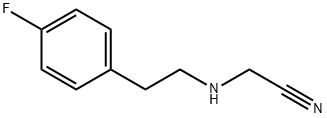 2-{[2-(4-fluorophenyl)ethyl]amino}acetonitrile Struktur