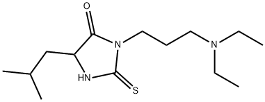 Hydantoin, 3-(3-(diethylamino)propyl)-5-isobutyl-2-thio- 化学構造式