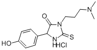 Hydantoin, 3-(3-(dimethylamino)propyl)-5-(p-hydroxyphenyl)-2-thio-, hy drochloride,86503-30-2,结构式