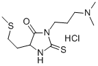 Hydantoin, 3-(3-(dimethylamino)propyl)-5-(2-(methylthio)ethyl)-2-thio- , hydrochloride 结构式