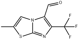2-METHYL-6-(TRIFLUOROMETHYL)IMIDAZO[2,1-B]THIAZOLE-5-CARBALDEHYDE 结构式