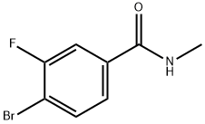 4-ブロモ-3-フルオロ-N-メチルベンズアミド 化学構造式