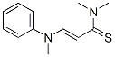 2-Propenethioamide,  N,N-dimethyl-3-(methylphenylamino)- Structure