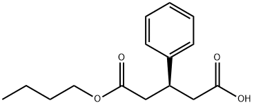 Pentanedioic acid, 3-phenyl-, monobutyl ester, (3S)- (9CI) Structure