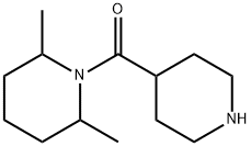 2,6-dimethyl-1-(piperidin-4-ylcarbonyl)piperidine Structure