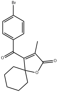 1-Oxaspiro(4.5)dec-3-en-2-one, 4-(4-bromobenzoyl)-3-methyl- Struktur
