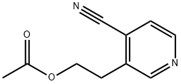 4-Pyridinecarbonitrile,  3-[2-(acetyloxy)ethyl]-,865611-00-3,结构式