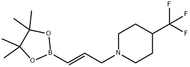 E)-1-(3-(4,4,5,5-tetraMethyl-1,3,2-dioxaborolan-2-yl)allyl)-4-(trifluoroMethyl)piperidine Structure