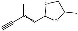 1,3-Dioxolane,  4-methyl-2-(2-methyl-1-buten-3-ynyl)-  (9CI) Structure