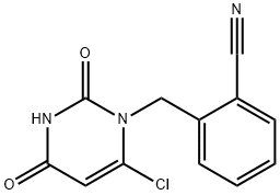 2-[(6-CHLORO-2,4-DIOXO-3,4-DIHYDROPYRIMIDIN-1(2H)-YL)METHYL]BENZONITRILE Structure