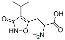 5-Isoxazolepropanoic  acid,  -alpha--amino-2,3-dihydro-4-(1-methylethyl)-3-oxo-,865792-23-0,结构式