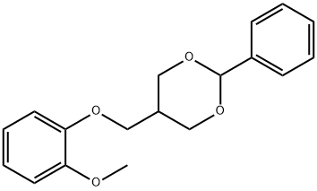 5-((2-METHOXYPHENOXY)METHYL)-2-PHENYL-1,3-DIOXANE 化学構造式