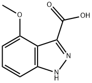 4-メトキシ-1H-インダゾール-3-カルボン酸 化学構造式