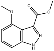 4-メトキシ-1H-インダゾール-3-カルボン酸メチル 化学構造式
