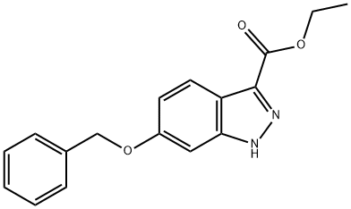 6-BENZYLOXY-1H-INDAZOLE-3-CARBOXYLIC ACID ETHYL ESTER, 865887-12-3, 结构式