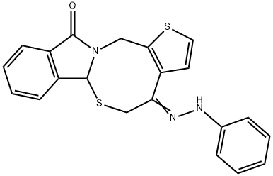 5H-thieno[2',3':5,6][1,3]thiazocino[2,3-a]isoindole-4,11(6aH,13H)-dione 4-(N-phenylhydrazone)|