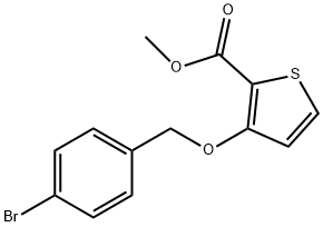 methyl 3-[(4-bromobenzyl)oxy]-2-thiophenecarboxylate Struktur