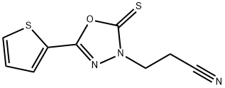 3-[5-(2-thienyl)-2-thioxo-1,3,4-oxadiazol-3(2H)-yl]propanenitrile 结构式