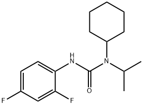 N-cyclohexyl-N'-(2,4-difluorophenyl)-N-isopropylurea Structure