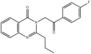 3-[2-(4-fluorophenyl)-2-oxoethyl]-2-propyl-4(3H)-quinazolinone,866010-56-2,结构式