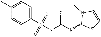 3-methyl-2-[({[(4-methylphenyl)sulfonyl]amino}carbonyl)imino]-1,3-thiazole 化学構造式