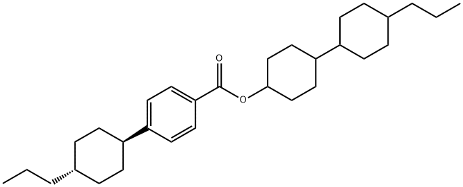 TRANS,TRANS-4''-PROPYLBICYCLOHEXYL-4-YL 4-(TRANS-4-PROPYLCYCLOHEXYL)-BENZOATE 结构式