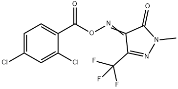 866038-78-0 4-{[(2,4-dichlorobenzoyl)oxy]imino}-1-methyl-3-(trifluoromethyl)-1H-pyrazol-5-one