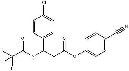 4-cyanophenyl 3-(4-chlorophenyl)-3-[(2,2,2-trifluoroacetyl)amino]propanoate,866039-30-7,结构式