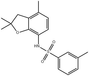 3-methyl-N-(2,2,4-trimethyl-2,3-dihydro-1-benzofuran-7-yl)benzenesulfonamide Structure