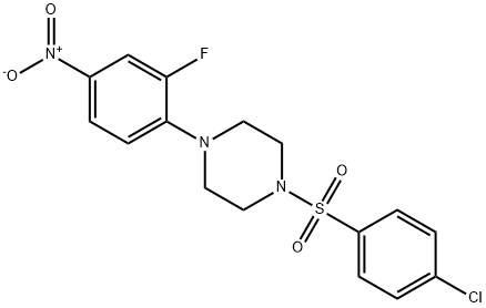 1-[(4-chlorophenyl)sulfonyl]-4-(2-fluoro-4-nitrophenyl)piperazine|