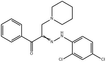 1-phenyl-3-piperidino-1,2-propanedione 2-[N-(2,4-dichlorophenyl)hydrazone],866136-15-4,结构式