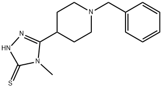 5-(1-苄基-4-哌啶基)-4-甲基-4-H-1,2,4-三唑-3-硫酚, 866142-48-5, 结构式