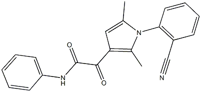2-[1-(2-cyanophenyl)-2,5-dimethyl-1H-pyrrol-3-yl]-2-oxo-N-phenylacetamide Structure