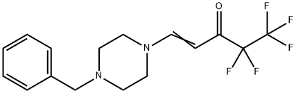 (E)-1-(4-benzylpiperazino)-4,4,5,5,5-pentafluoro-1-penten-3-one|
