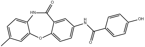 4-hydroxy-N-(7-methyl-11-oxo-10,11-dihydrodibenzo[b,f][1,4]oxazepin-2-yl)benzenecarboxamide Structure