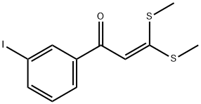 1-(3-iodophenyl)-3,3-bis(methylsulfanyl)-2-propen-1-one 结构式