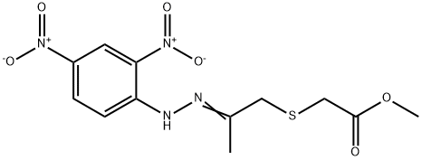 methyl 2-({2-[(Z)-2-(2,4-dinitrophenyl)hydrazono]propyl}sulfanyl)acetate|