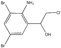 1-(2-amino-3,5-dibromophenyl)-2-chloro-1-ethanol 结构式