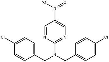 N,N-bis(4-chlorobenzyl)-5-nitro-2-pyrimidinamine Structure