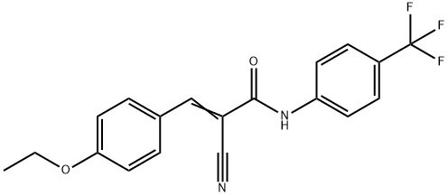 (E)-2-cyano-3-(4-ethoxyphenyl)-N-[4-(trifluoromethyl)phenyl]-2-propenamide Struktur